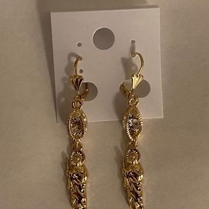 Sold OUT St Jude White Rhinestone Earrings